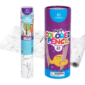 Giant Coloring Poster Kit + Colored Pencil – 24 Color