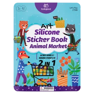 Silicone Sticker Book - ANIMAL MARKET